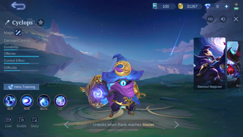 Cyclops Mage hero page in-game screenshot