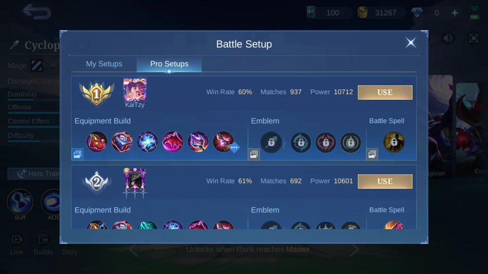 Cyclops in-game Pro Setup snapshot 1