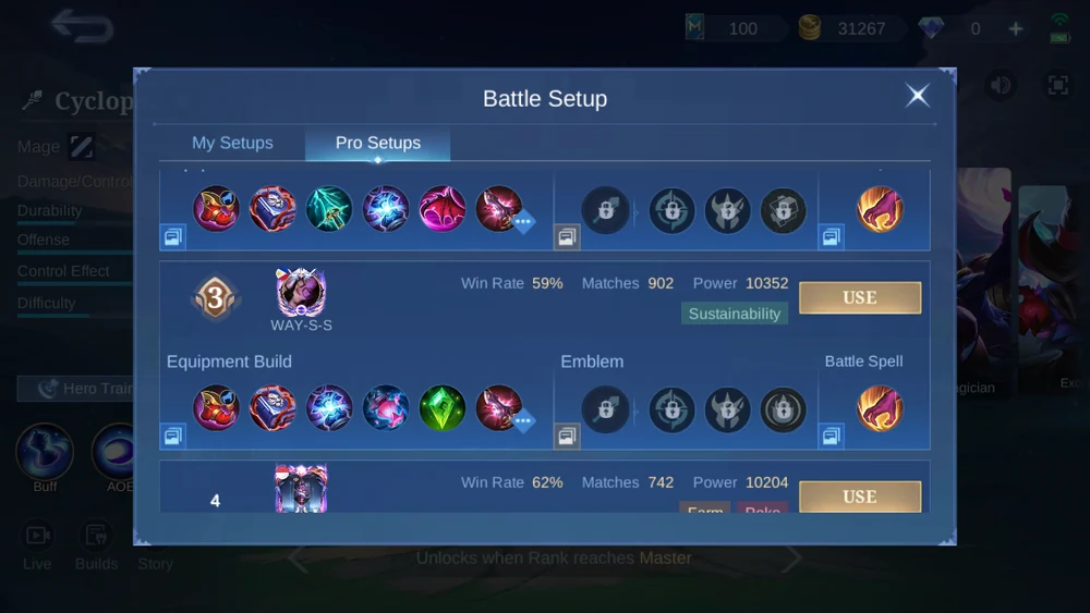 Cyclops in-game Pro Setup snapshot 3