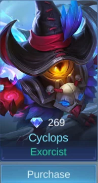 Cyclops Exorcist skin card in-game screenshot