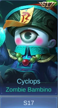 Cyclops Zombie Bambino skin card in-game screenshot