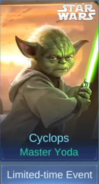 Cyclops Master Yoda skin card in-game screenshot
