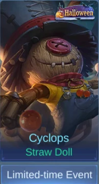 Cyclops Straw Doll skin card in-game screenshot
