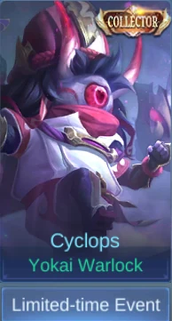Cyclops Yokai Warlock skin card in-game screenshot