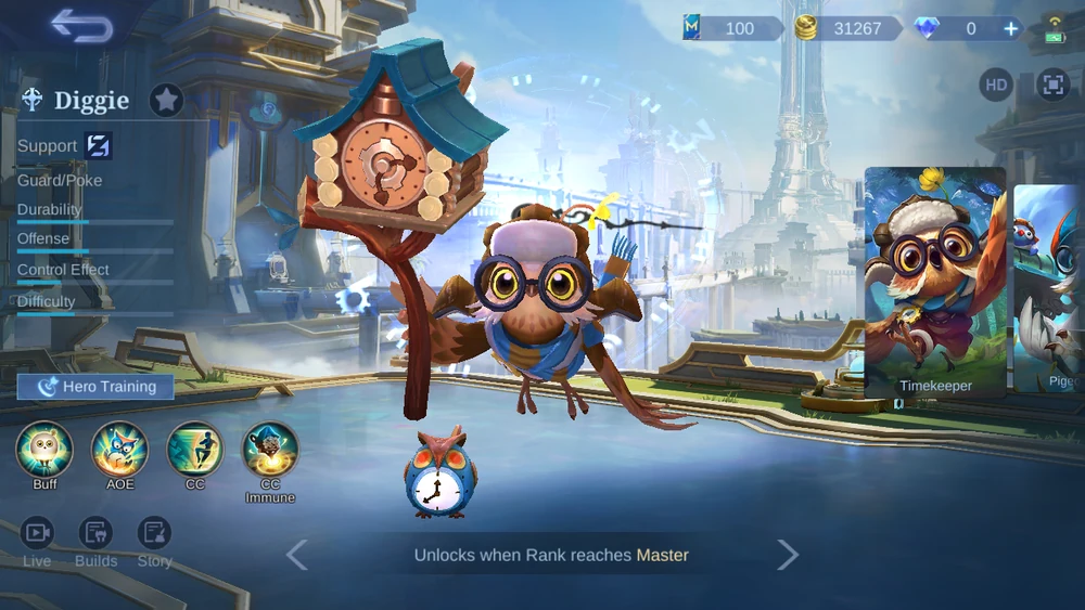 Diggie Support hero profile in MLBB