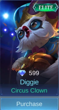 Diggie Circus Clown skin card