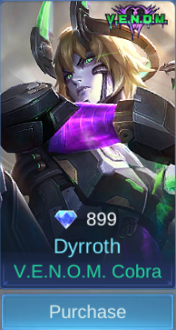 V.E.N.O.M. Cobra Dyrroth skin card