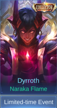Naraka Flame Dyrroth skin card