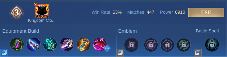 Dyrroth Pro Setup rank 3 build row