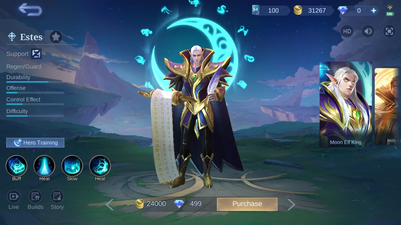 Estes hero page in-game