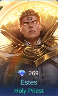 Holy Priest Estes skin card in-game