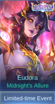 Midnight's Allure Eudora skin card in-game