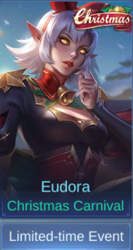 Christmas Carnival Eudora skin card in-game