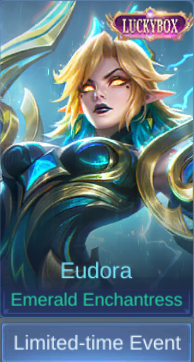 Emerald Enchantress Eudora skin card in-game