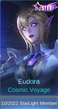 Cosmic Voyage Eudora skin card in-game
