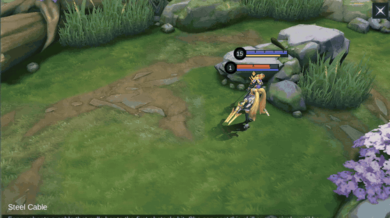 In-game Fanny Steel Cable skill demonstration