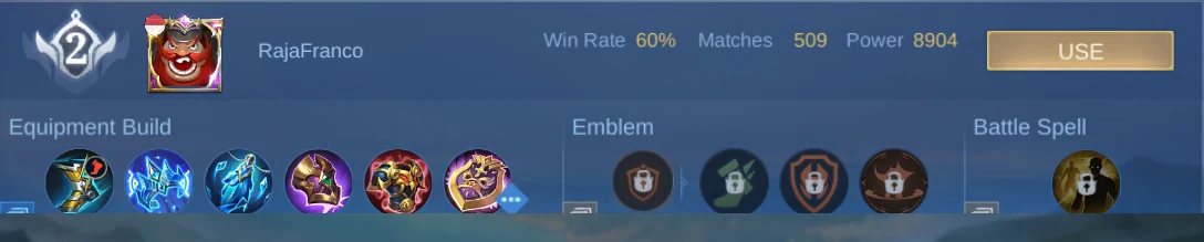 Franco Pro Setup rank 2