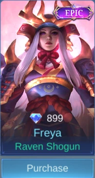 Raven Shogun Freya skin card