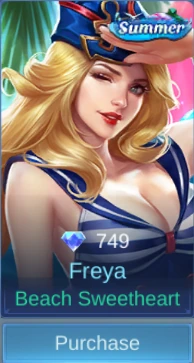 Beach Sweetheart Freya skin card