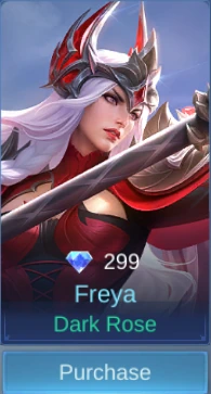 Dark Rose Freya skin card