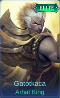 Gatotkaca Arhat King skin card in-game screenshot