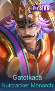 Gatotkaca Nutcracker Monarch skin card in-game screenshot