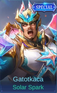 Gatotkaca Solar Spark skin card in-game screenshot
