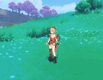 Yoimiya Firework Flare-Up skill animation preview