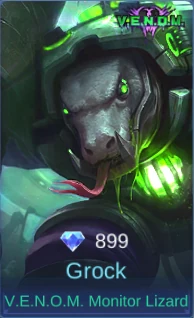Grock V.E.N.O.M. Monitor Lizard skin card in-game screenshot