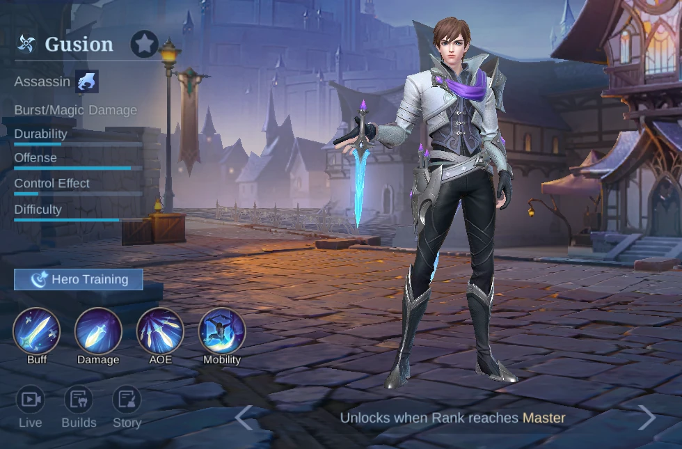 Gusion Assassin hero overview in MLBB