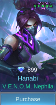 V.E.N.O.M. Nephila Hanabi skin card