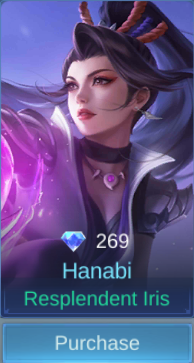 Resplendent Iris Hanabi skin card