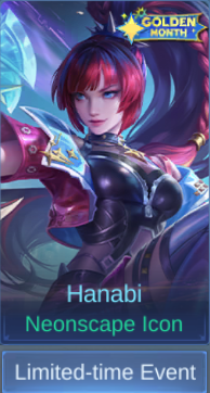 Neonscape Icon Hanabi skin card