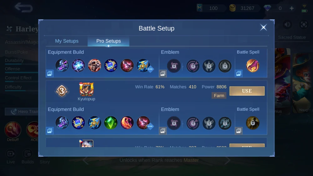 Harley Pro Setups ranked in-game snapshot 4