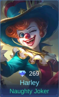 Harley Naughty Joker skin card