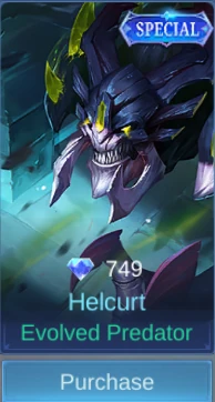 Helcurt Evolved Predator skin card