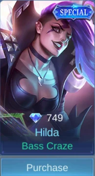 Hilda Bass Craze skin card in-game screenshot