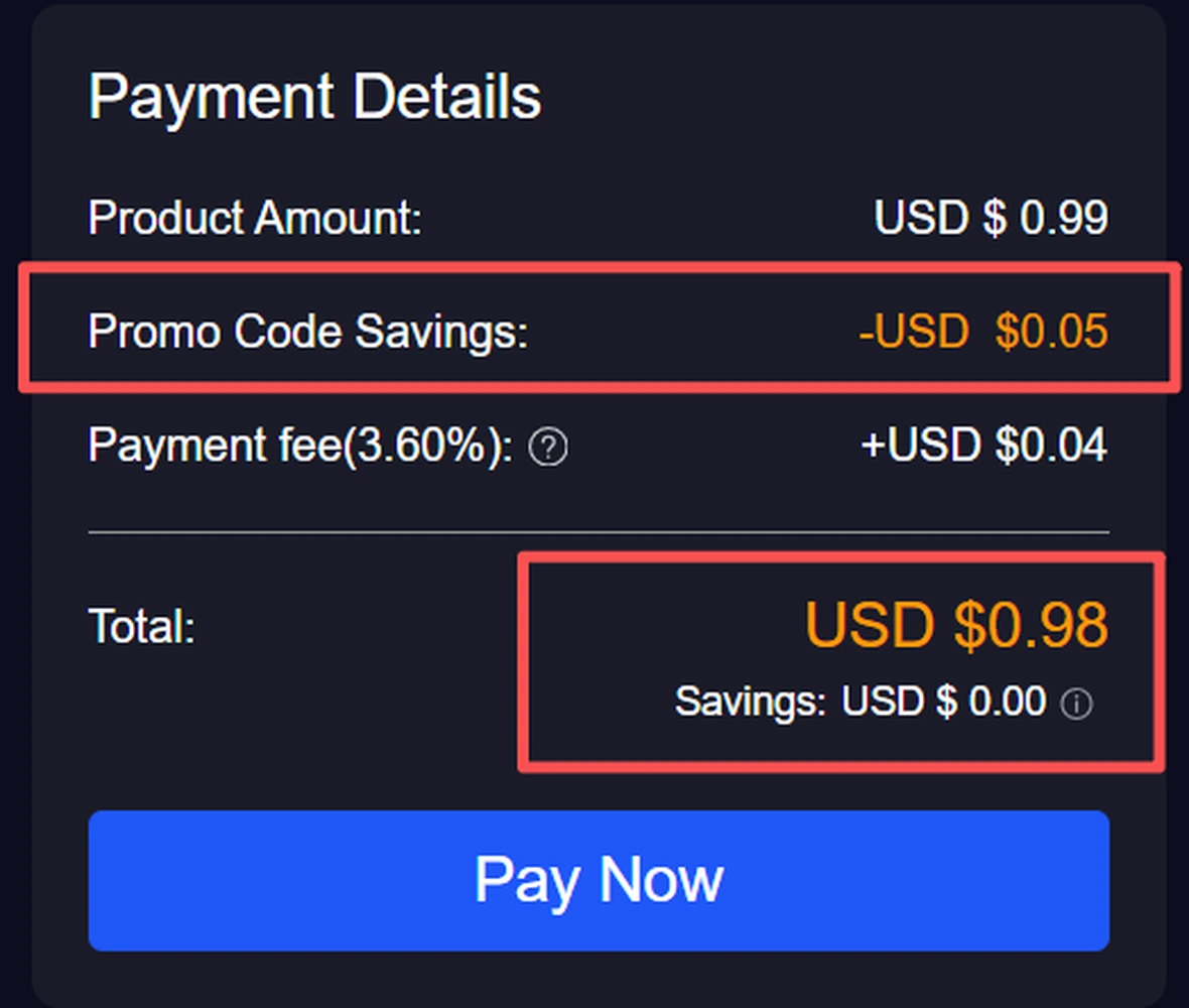 ManaBuy Genshin Impact Payment Details showing promo code savings after applying manaup