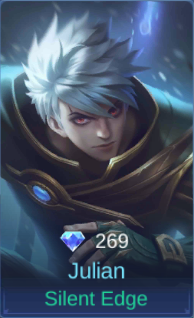 Silent Edge Julian skin card in-game