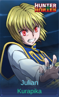 Kurapika Julian skin card in-game