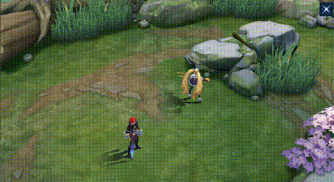 Sword in-game skill demonstration