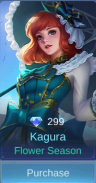 Flower Season Kagura skin card in-game