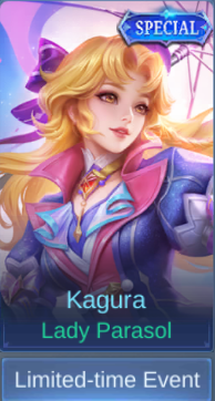 Lady Parasol Kagura skin card in-game