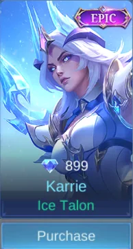 Ice Talon Karrie skin card in-game