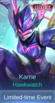 Hawkwatch Karrie skin card in-game