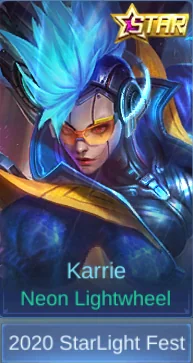 Neon Lightwheel Karrie skin card in-game