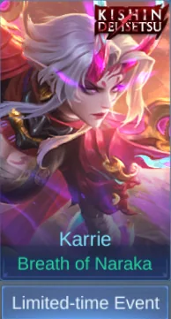 Breath of Naraka Karrie skin card in-game