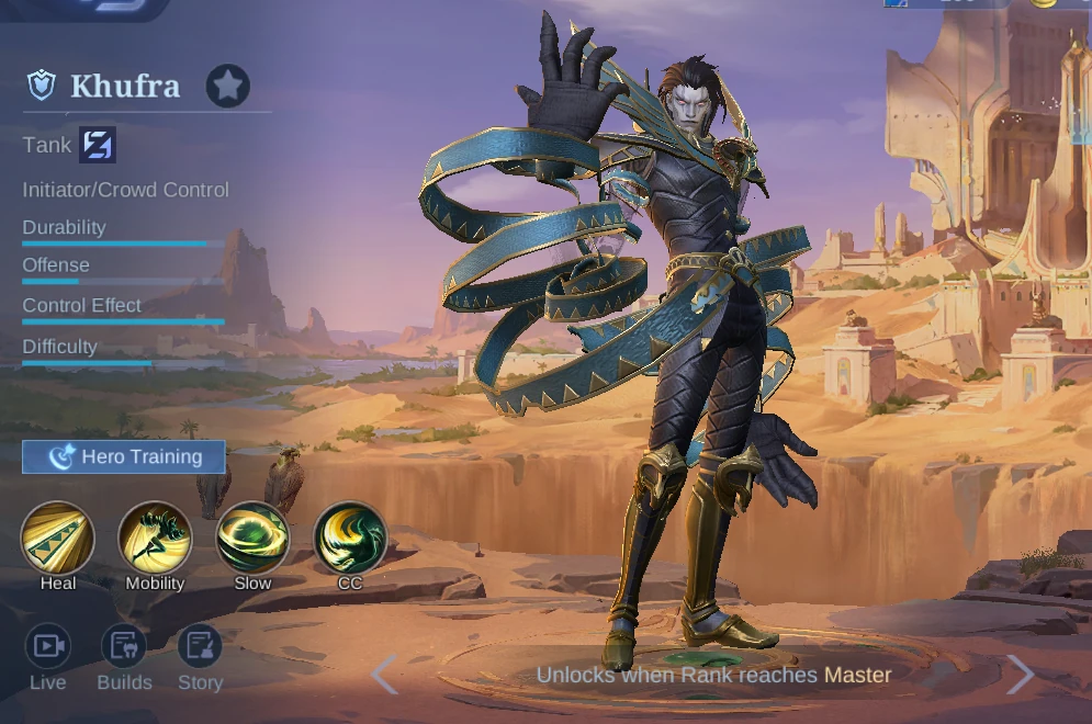 Khufra Tank hero overview in MLBB