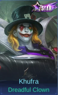 Khufra Dreadful Clown skin