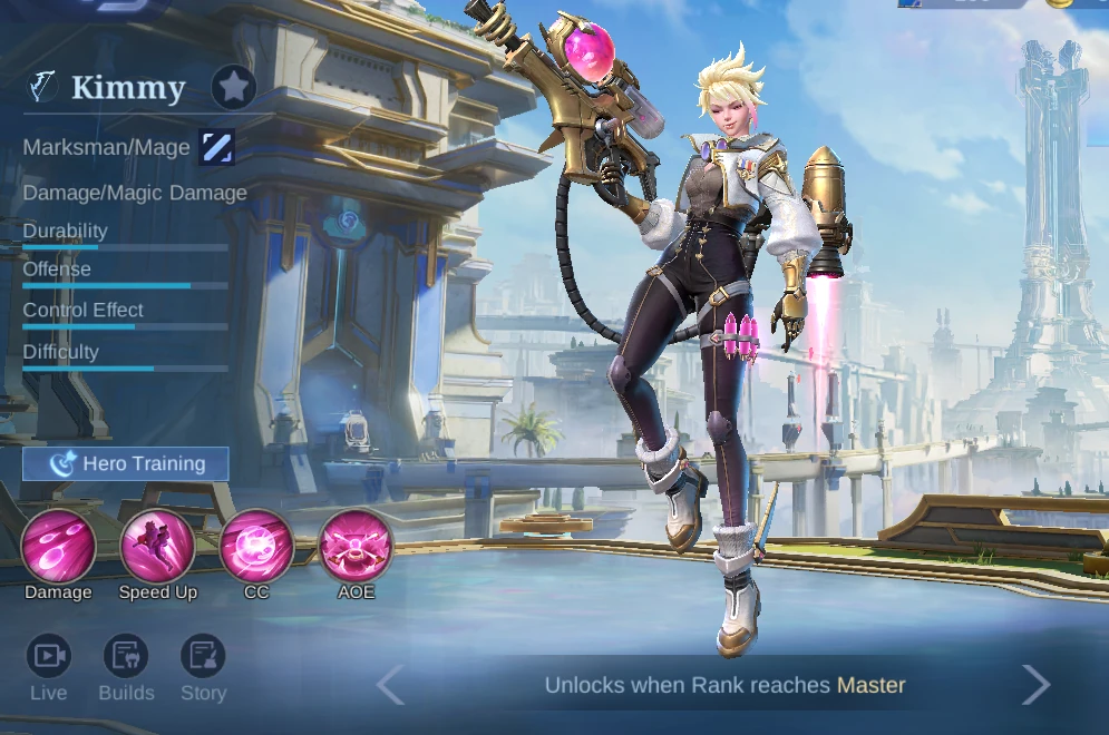 Kimmy Marksman Mage hero overview in Mobile Legends Bang Bang